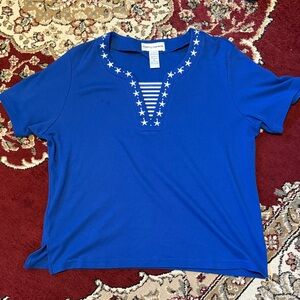 Cathy Daniels Royal Blue Star Tee